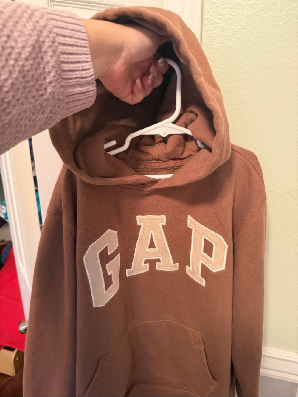 GAP Kids Mauve-Brown Hoodie with Cream Tag
